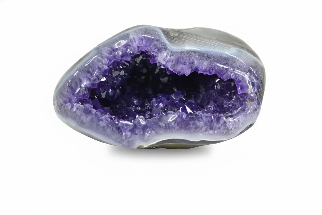 Nyx · Polished Amethyst Geode, Deep Purple | Amethystore